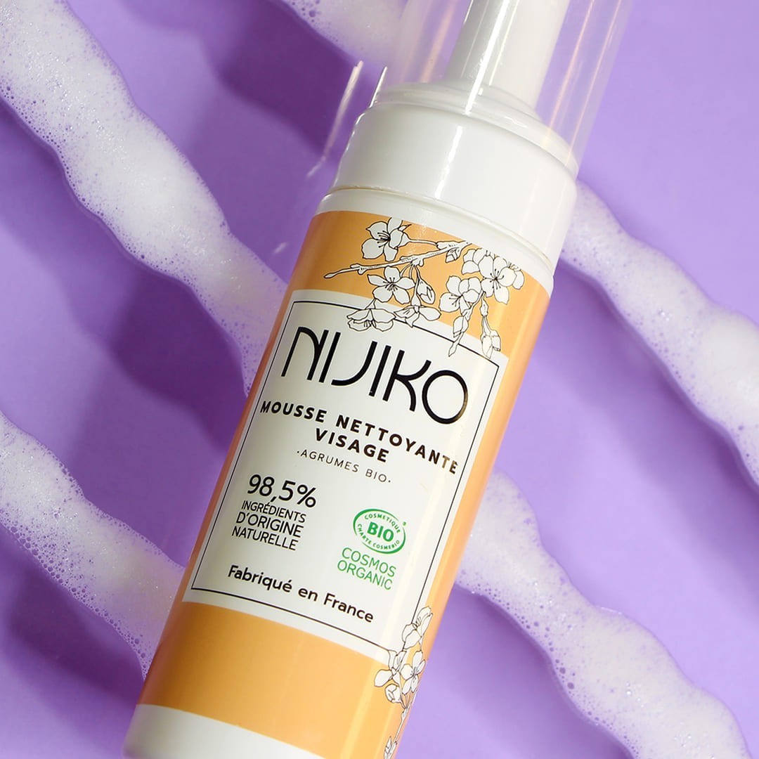 NIJIKO Mousse Nettoyante Visage Bio pour Peau Grasse