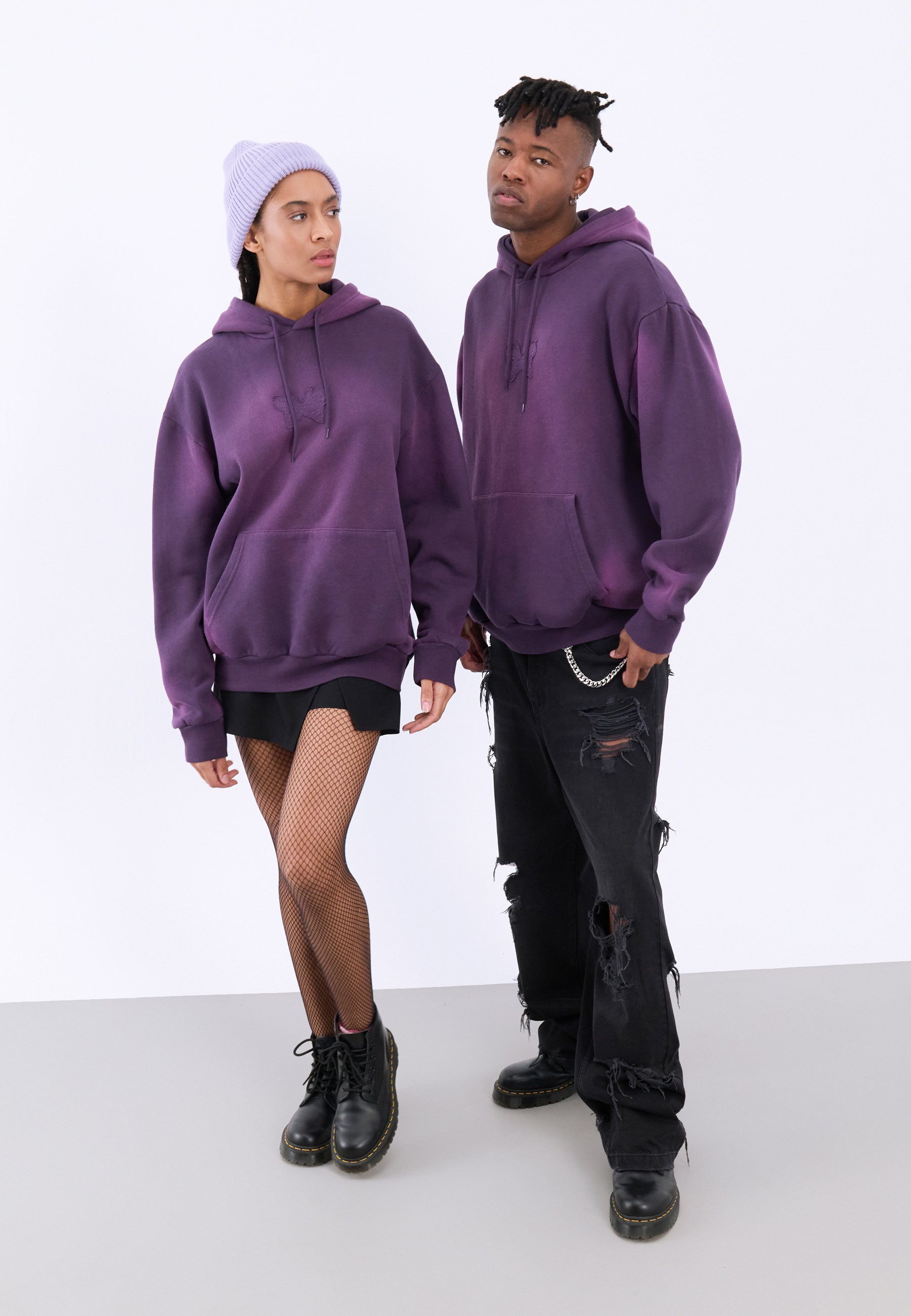 YOURTURN UNISEX - Sweatshirt - donkerpaars