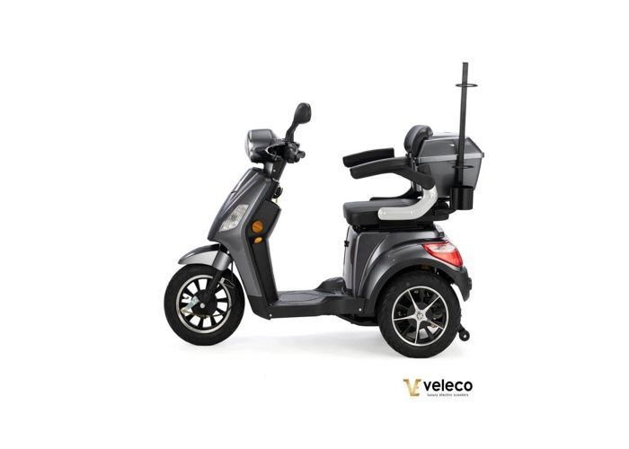 Draco Veleco, monopattino elettrico a 3 ruote, stabile per persone con mobilità ridotta e anziani, grigio piombo