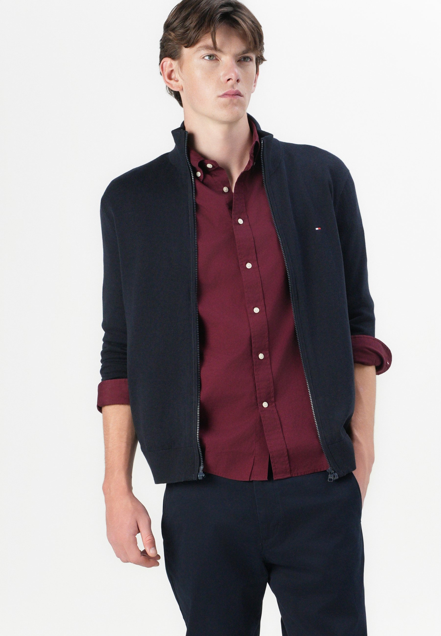 Tommy Hilfiger ESSENTIAL ZIP THRU - Cardigan - Desert Sky