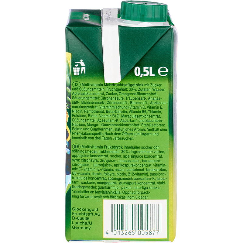 Jugo Glockengold 0,5 l Multivitamínico Glockengold