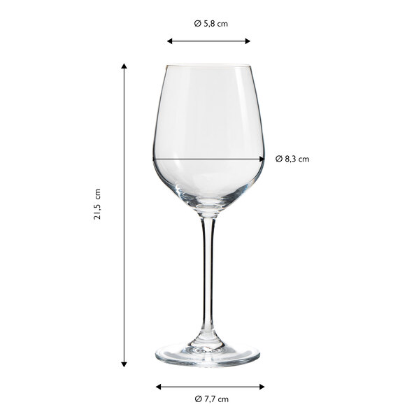 Pahare de vin alb pentru zi, 388 ml, set de 6