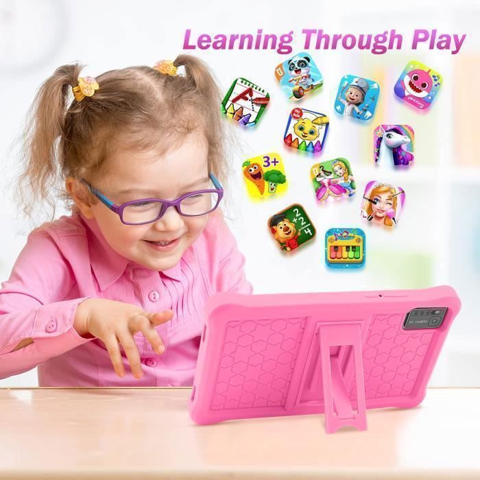 SANNUO 7-inch kindertablet - 8 GB RAM - 64 GB ROM - Android 11 - Roze