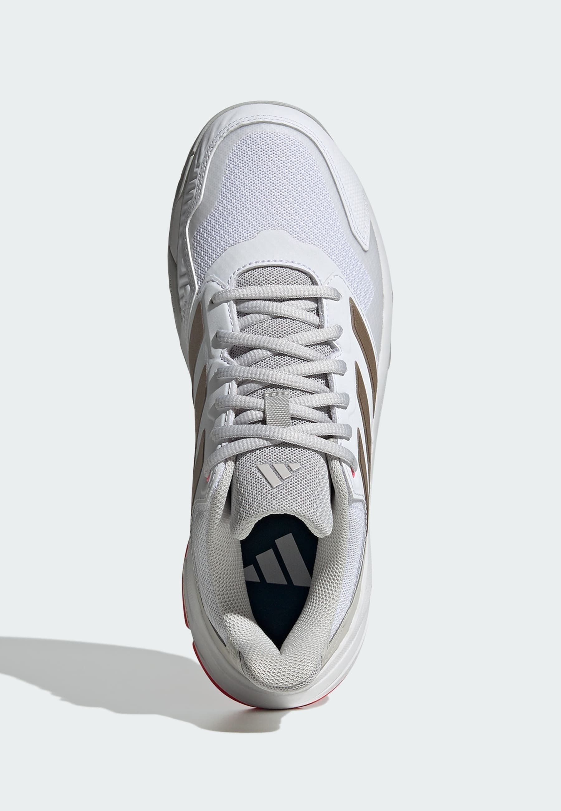 adidas Performance COURTJAM CONTROL - Scarpe da tennis multi-campo - bianco nuvola ferro metallizzato rosso lucido