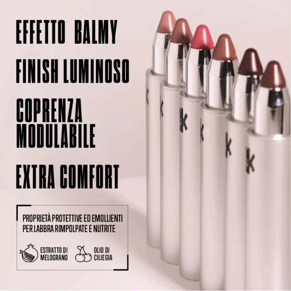 Labbra CLICK'N KISS - Rossetto brillante
