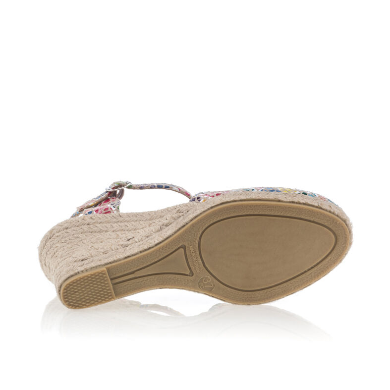Mehrfarbige Damen-Espadrilles mit Seilsohlen