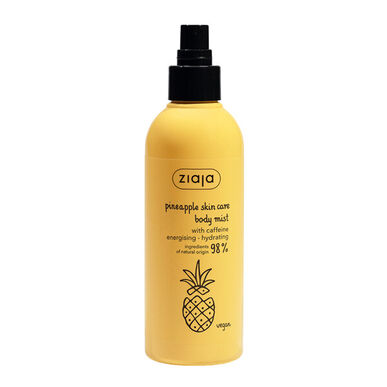 Ziaja forfriskende kroppsspray med koffein og ananas 200 ml 200 ml