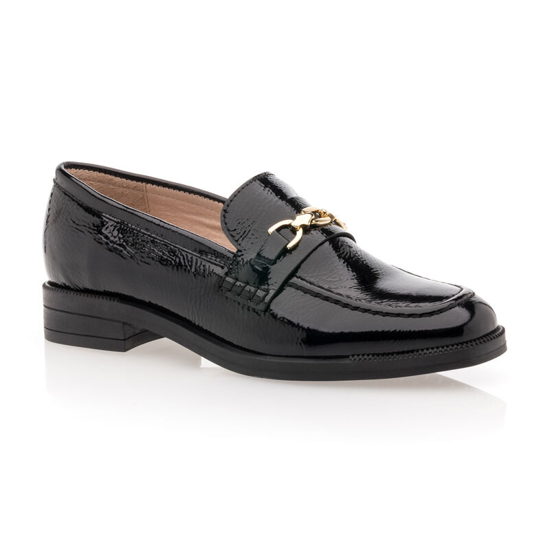 Schwarze Damen-Loafer/Bootsschuhe