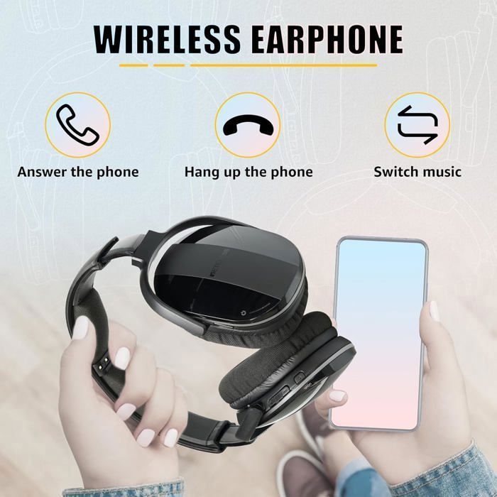 Retekess TA005-TA007 Wireless Headphones for Watching TV, with Transmitter, Supports Optical, Coaxial, AUX, and RCA Inputs