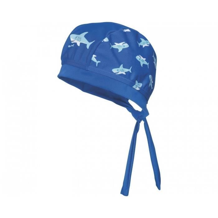 Playshoes Foulard Protection UV bébé garçon motif requin - Tour de tête 51 cm