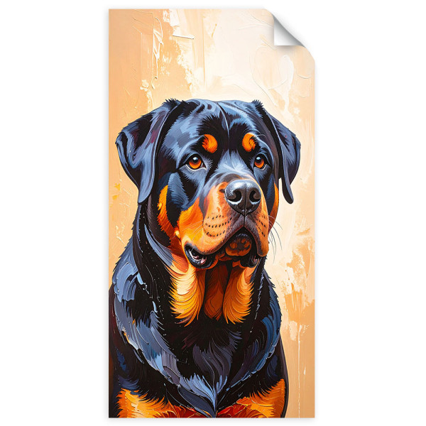 Naklejka na ścianę  Feeby Rottweiler Pies Zwierzę 40x80
