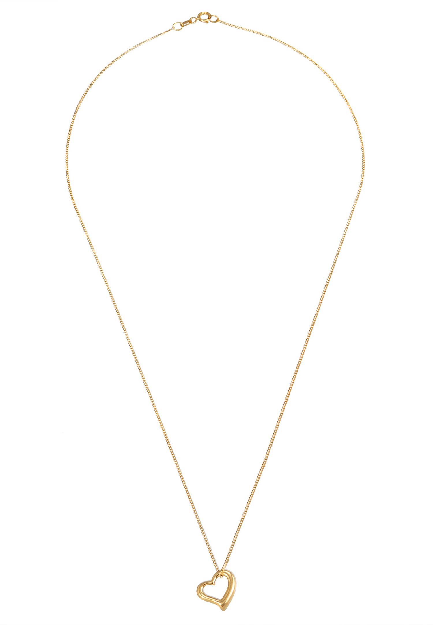 Elli Pendentif Coeur de Femme Basic Cut Out Romantique en Argent Sterling 925