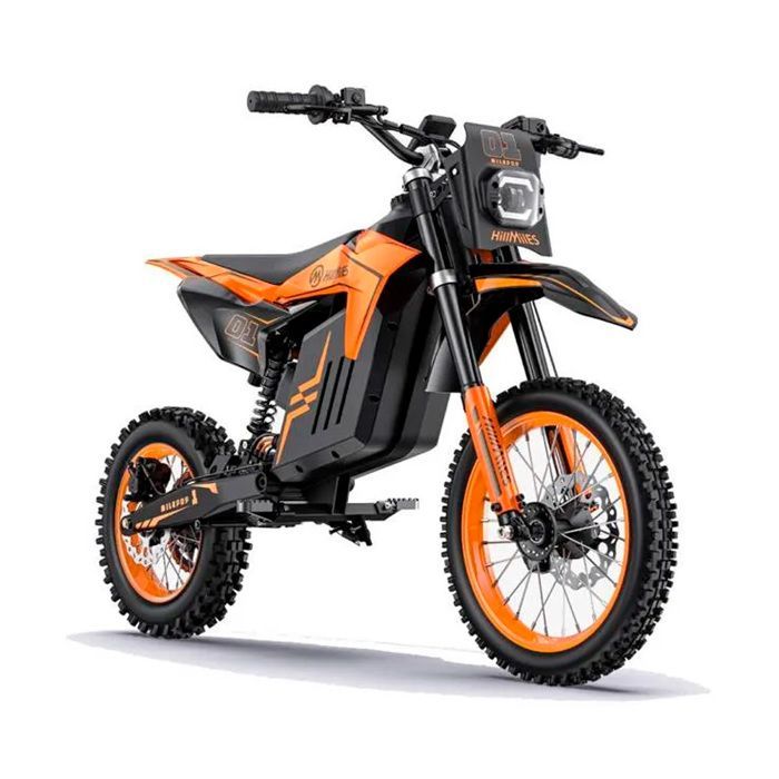 Motocicleta elétrica off-road HillMiles MilePort 1 para adultos, motor de 2000 W, bateria de 48 V 25 Ah, pneus de 14 polegadas, inclinação máxima: 30°