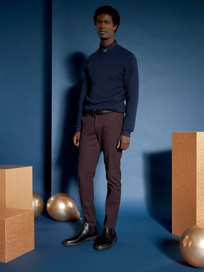 Calça Chino Slim - ROXA