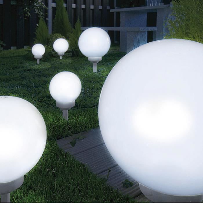 Juego de 2 luces solares para jardín, lámparas LED, bolardos solares para exteriores - Diámetro 15 x Altura 52 cm - JUANIO
