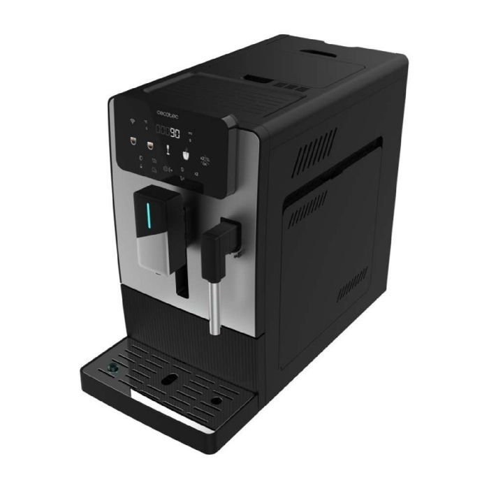Cafetera automática Cecotec Cremmaet Steam. 1350 W, 19 bares, 5 niveles de molienda, depósito de granos de 150 g y depósito de agua de 1,1 L, termostato.