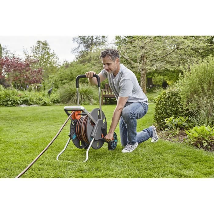 GARDENA CleverRoll L hose reel on wheels - Suitable for large gardens - 5-year guarantee