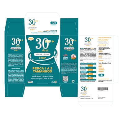 30 dagen afslanksupplement Waistline D-tox 120 tabletten