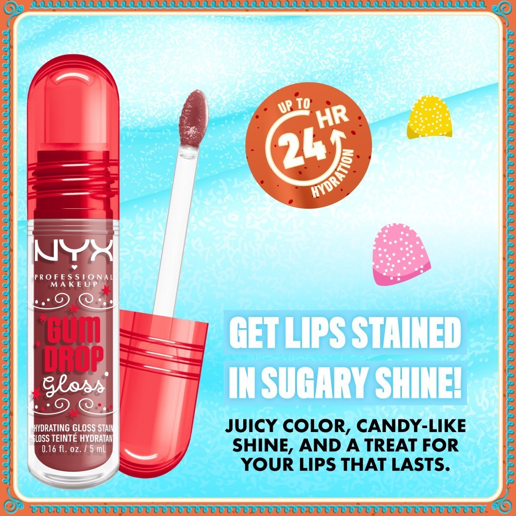 NYX Professional Makeup lūpų blizgis „Gum Drop“ – 1 vnt.