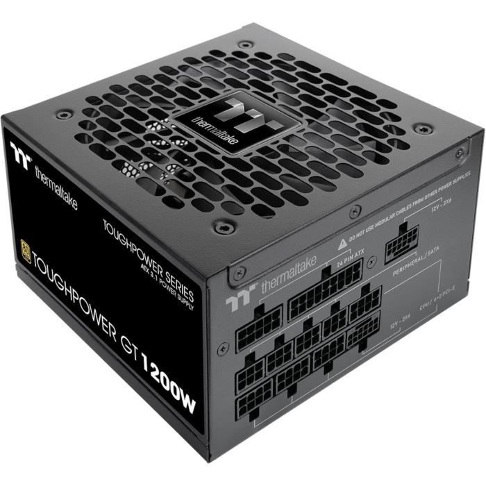 THERMALTAKE - Toughpower GT - Alimentatore per PC - 1200 W - 80+ Gold - ATX3.1 - Completamente modulare - PCI-E 5.1 12VHPWR
