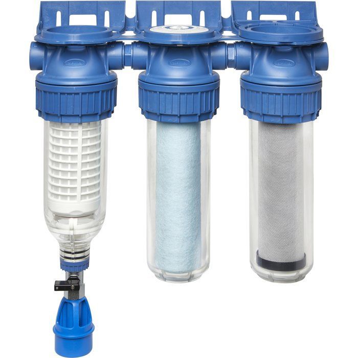 Stazione di filtrazione triplex - BWT - PURESKY 50 µm lavabile in controcorrente + ARCTIC 20 µm + PUREBLOCK 10 µm
