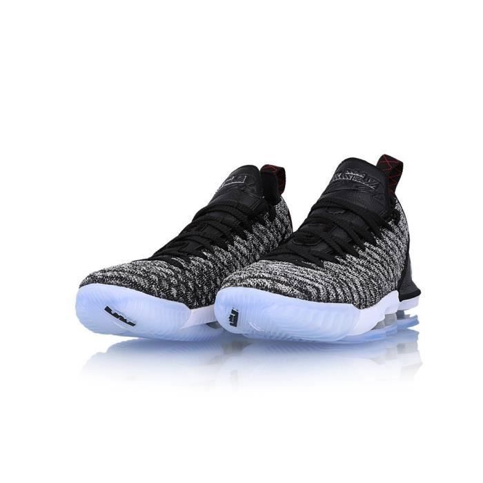 Basketbalschoenen - NIKE - Lebron XVI - Grijs - Zoom Air - Ademend