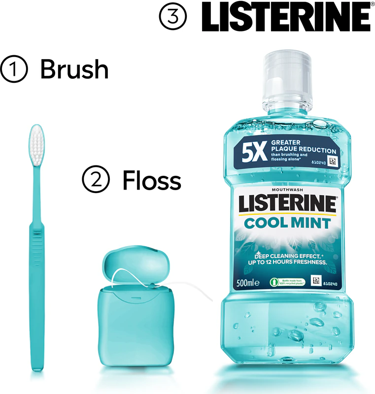 Listerine Cool Mint Mundwasser zur Atemerfrischung