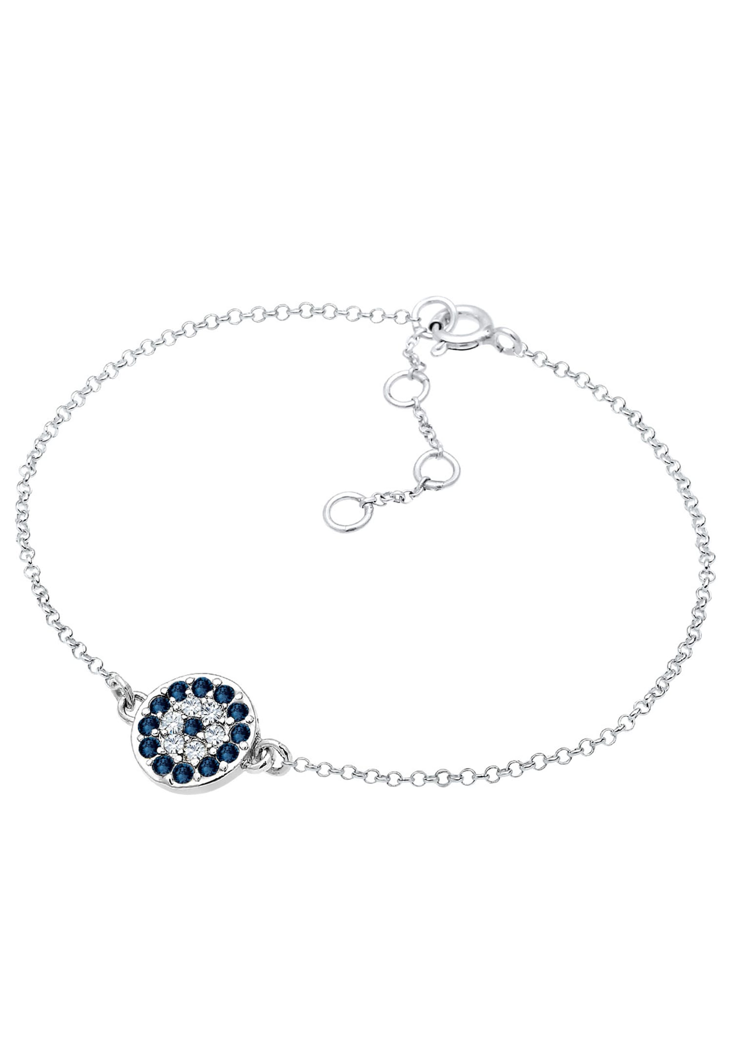 Elli Femmes avec symbole Evil Eye et cristaux en argent sterling 925