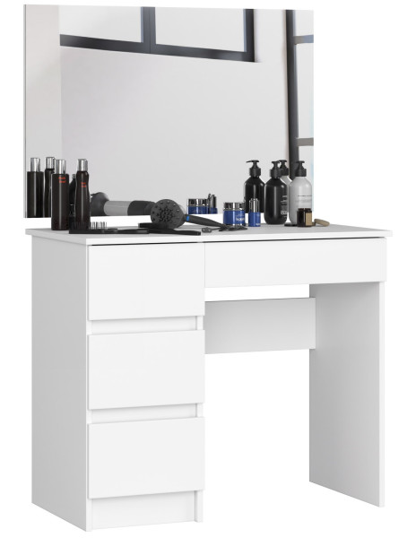 Toaletka Z Lustrem Clp T-6/Sl 900X600 Lewa Biała