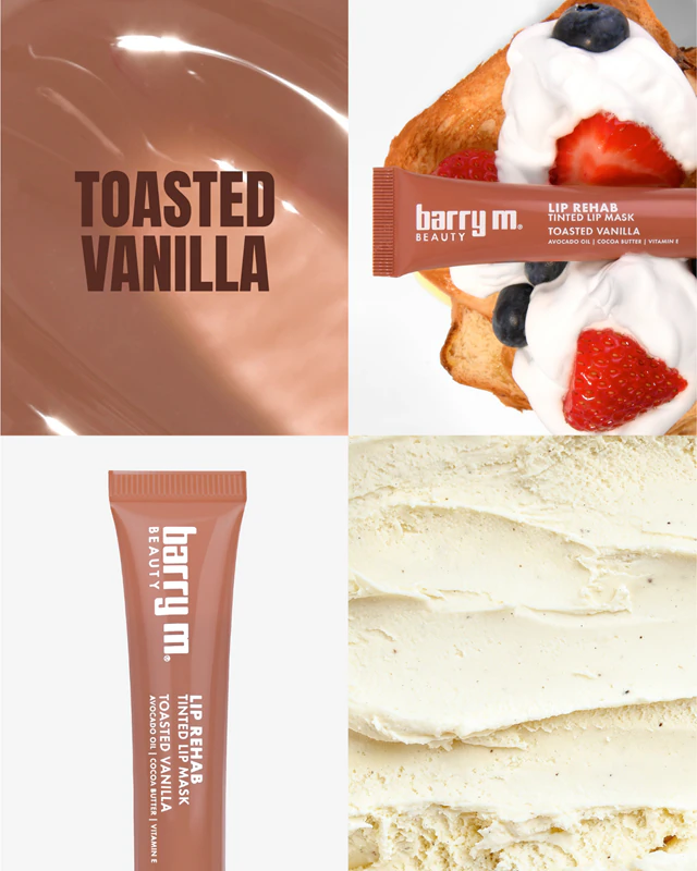 Výživná tónovaná maska na rty Barry M Lip Rehab