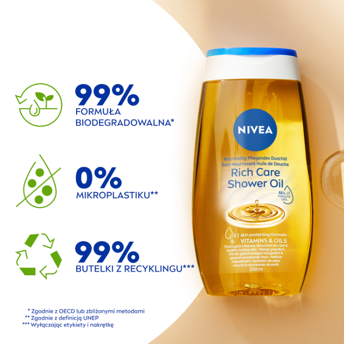 Nivea dušas eļļa 200ml sausai ādai