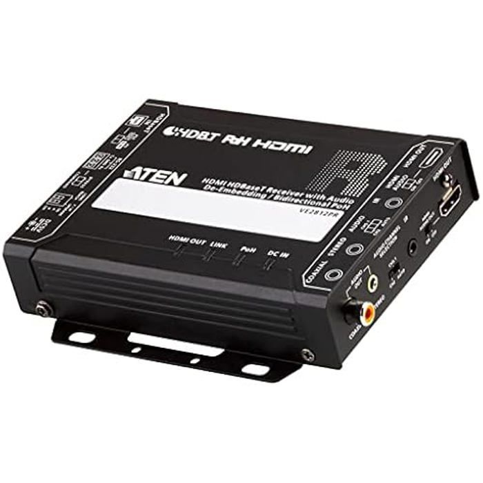 Récepteur HDMI HDBaseT - ATEN - VE2812PR - 4K jusqu'à 100 m - Extraction audio - PoH bidirectionnel