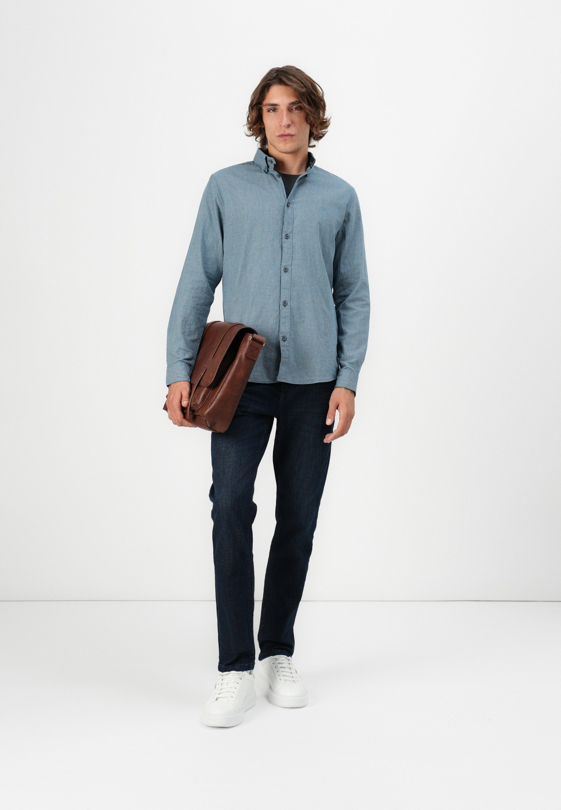 TOM TAILOR STRUCTURED SHIRT - Hemd - Türkis