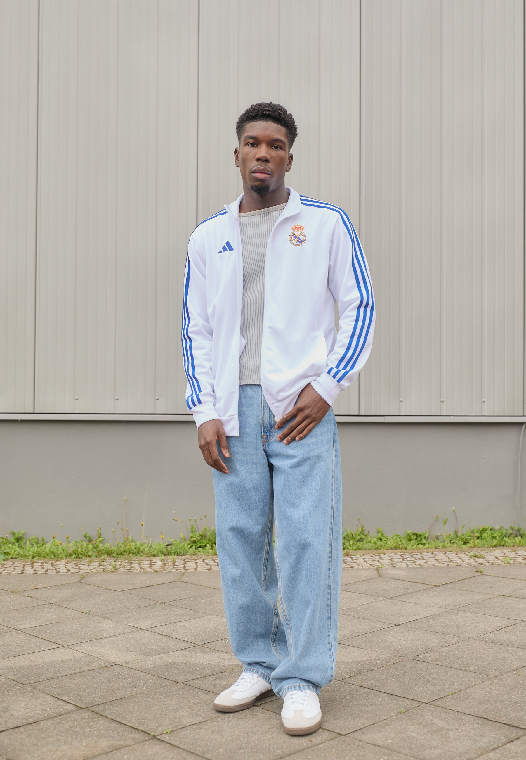 adidas Performance REAL MADRID DNA TRACK TOP - Clubkleding - wit