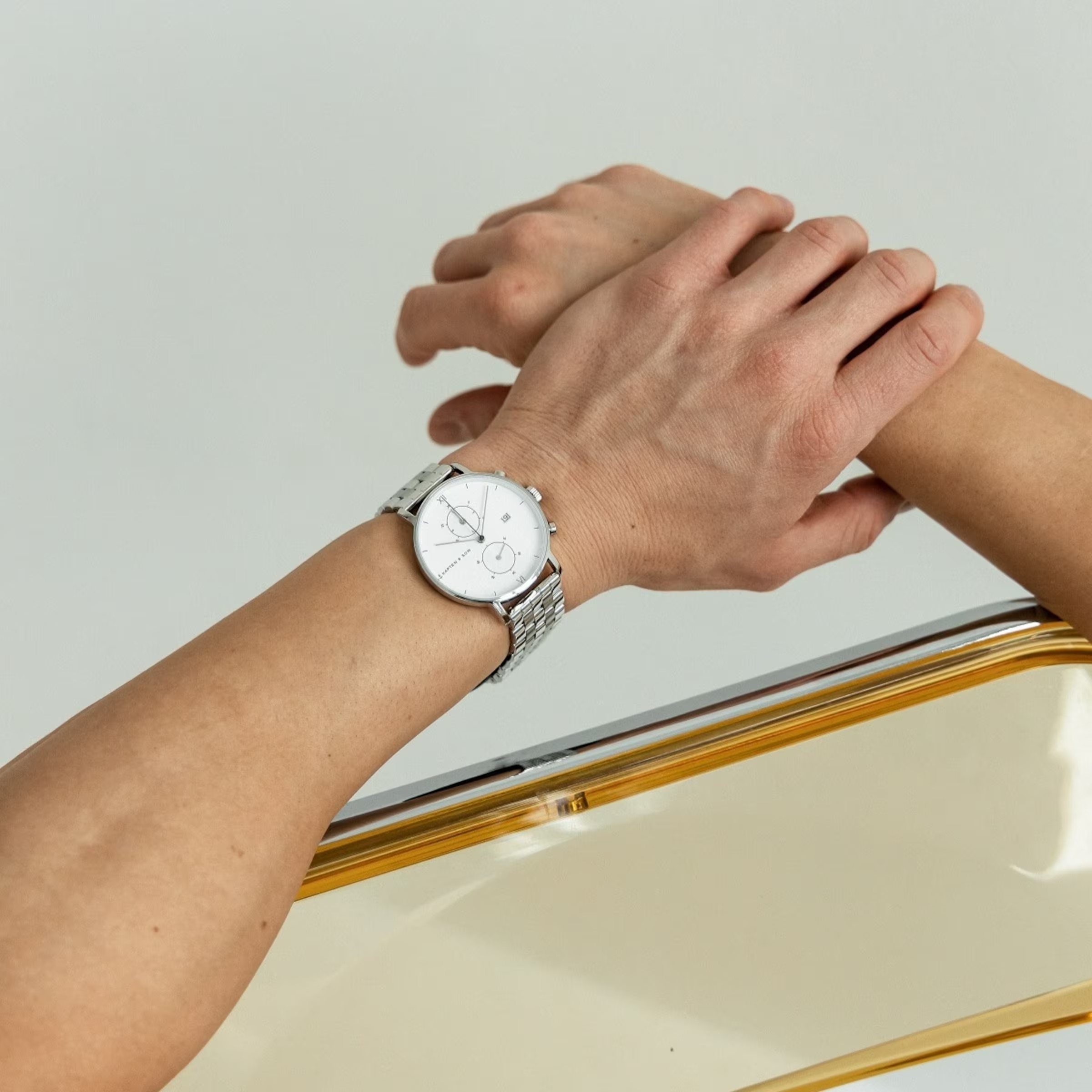Acier argenté chrono