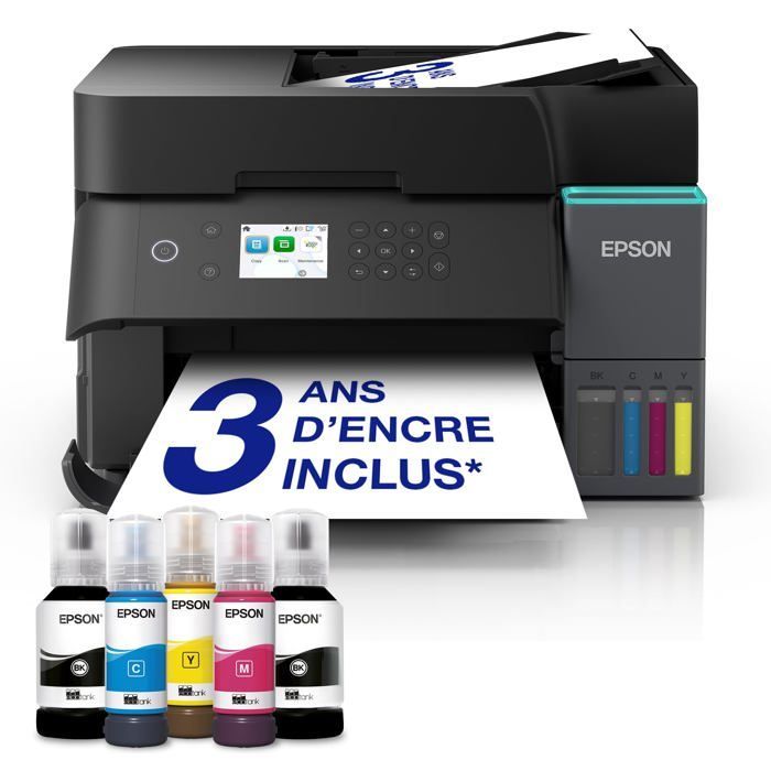 Impresora de inyección de tinta Epson ET-3950 con Wi-Fi, sistema EcoTank y doble cara.