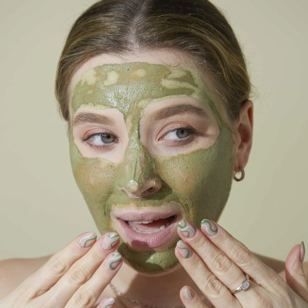PERL Cosmetics Set aus französischer grüner Tonerdemaske und beruhigendem Maskenöl