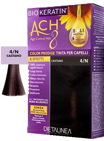BIOKERATIN Biokeratin Ach8 4/N Tinte para cabello castaño