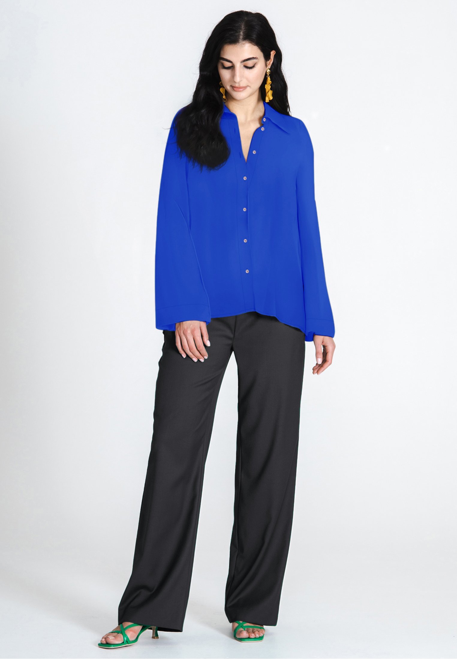 Jascha Stockholm NOUVELLE BOUTONNET LARGE - Chemisier boutonné - cobalt