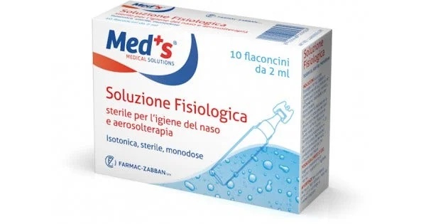 MED'S Solução salina em aerossol Med's para terapia nasal, 10 frascos.