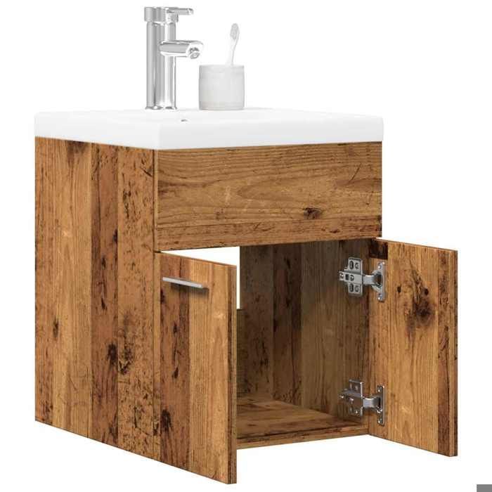 vidaXL 2-teiliges Badezimmermöbelset, Holzwerkstoff, 3328581