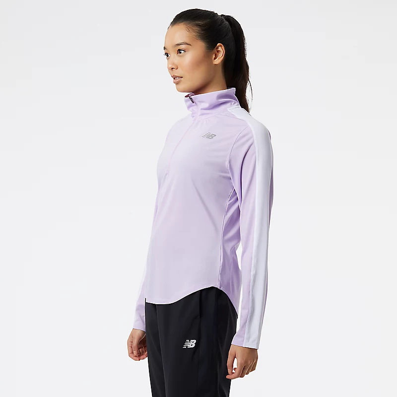 Damskie spodnie Accelerate Half Zip - CYBER LILAC