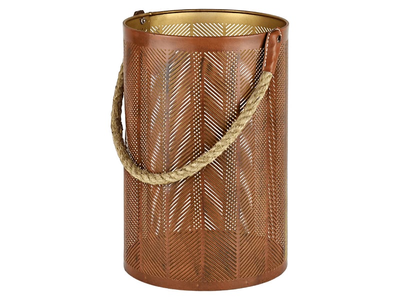 Lampion indyjski metalowy Gold 30 cm