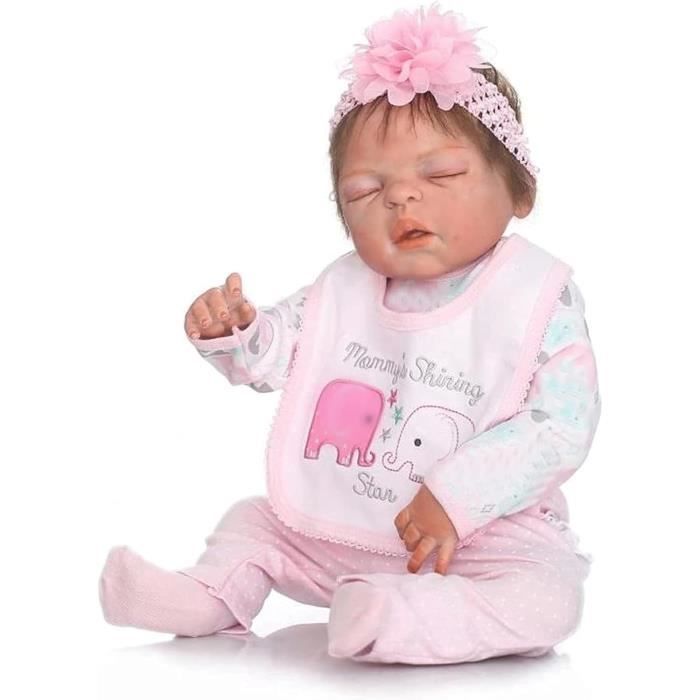 Bambola Reborn - CHICHENG - 57 cm - Silicone morbido - Occhi chiusi - Giocattolo per bambina
