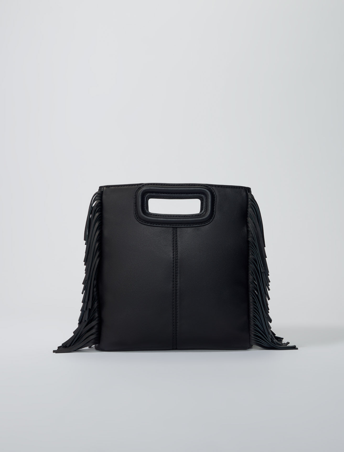 Gewatteerde tas M met studs - Zwart
