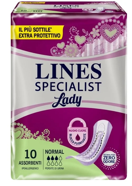 LINES Lines Specialist normaalse kujuga mähkmed 10 tk uriinipidamatuse korral