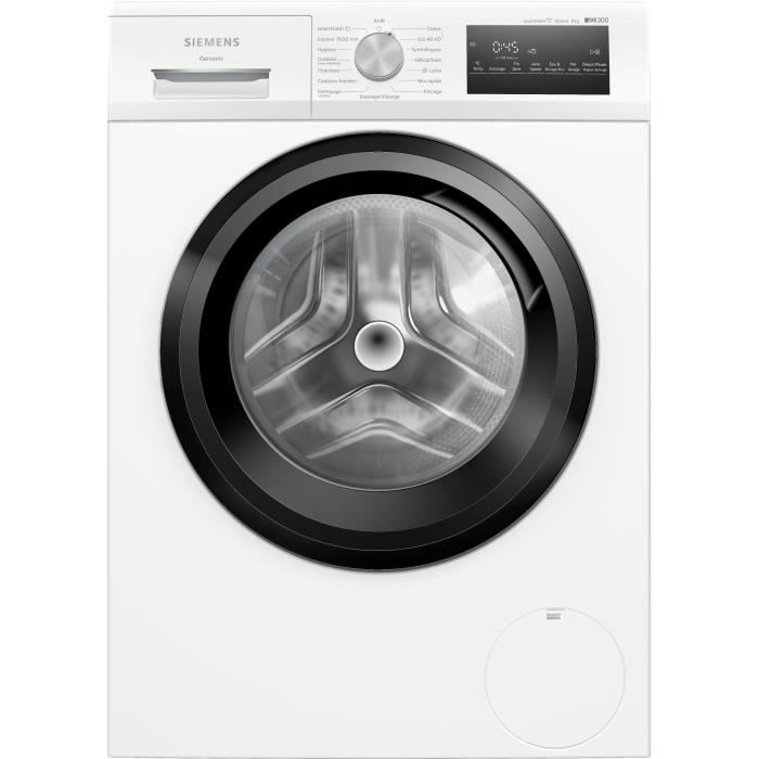 SIEMENS WM14N248FR iQ300 Voorlader wasmachine - 8 kg - Inductie - 60 cm breed - 1400 tpm - Energieklasse A - Stoom - Wit