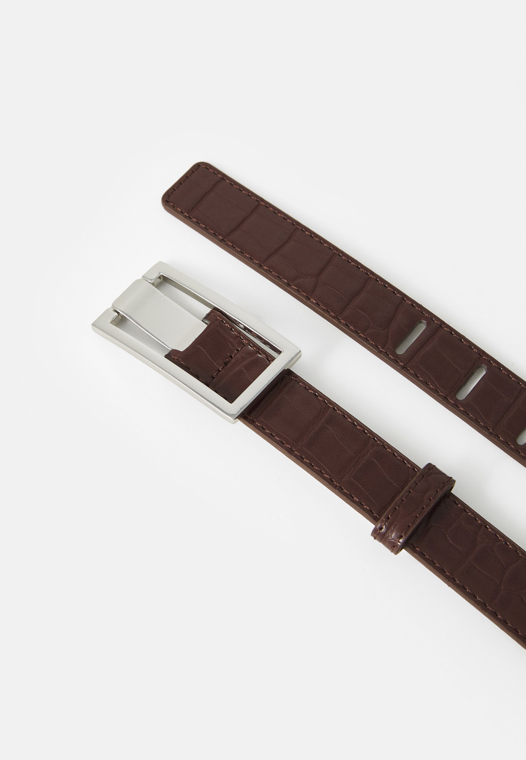 ONLY ONLASTA CROCO BELT - Curea - maro focă