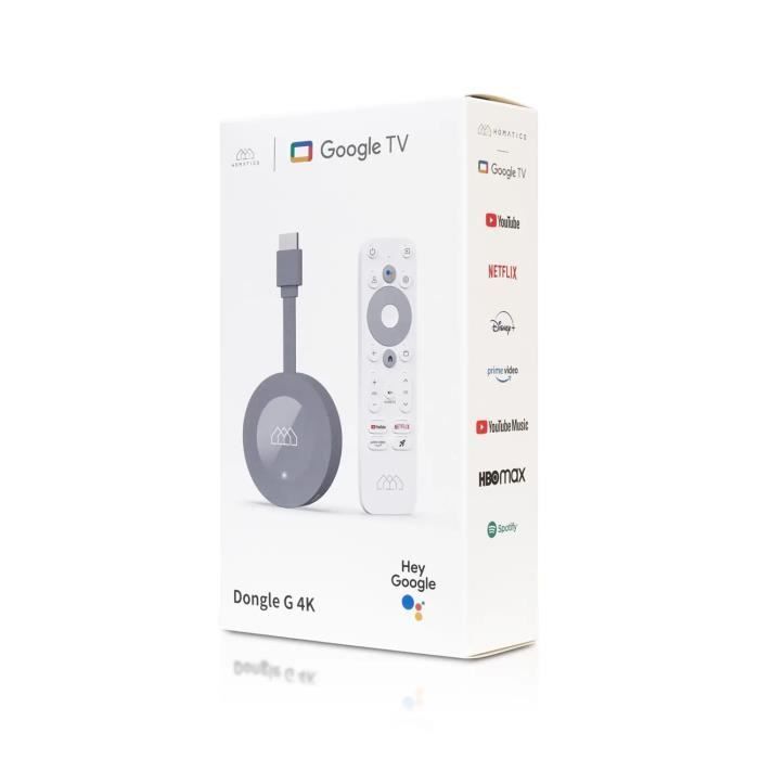 Homatics 4K Multimedia-Player mit Google TV, 2 GB RAM, Dongle und GTV-Multimedia-Gerät
