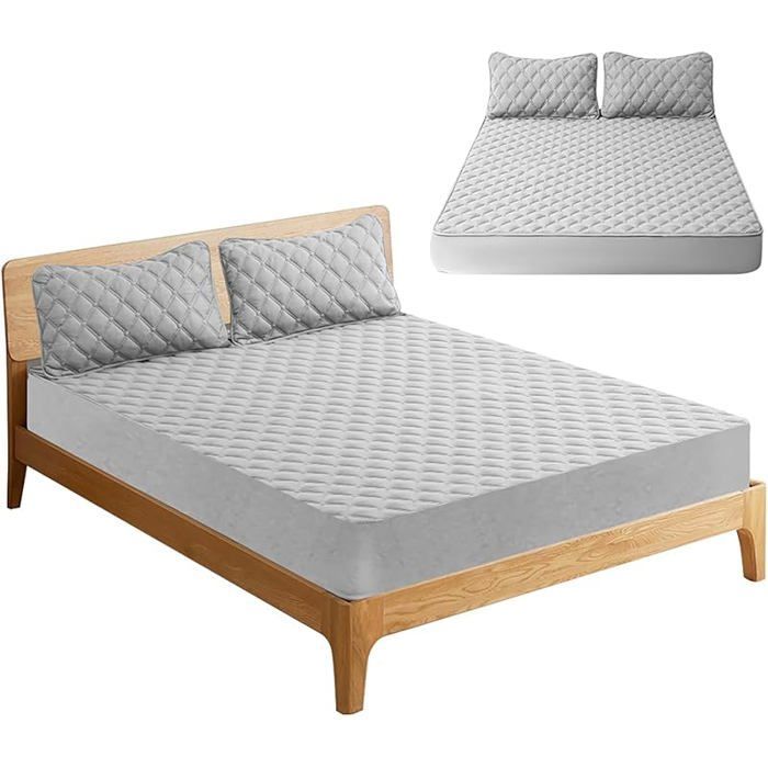 Protetor de colchão 180 x 200 cm, lençol de baixo impermeável, proteção respirável, elástico em toda a volta, lençol de baixo para colchão de 180 x 200 cm